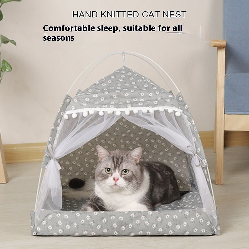 Four-corner Tent Cat Nest Foldable