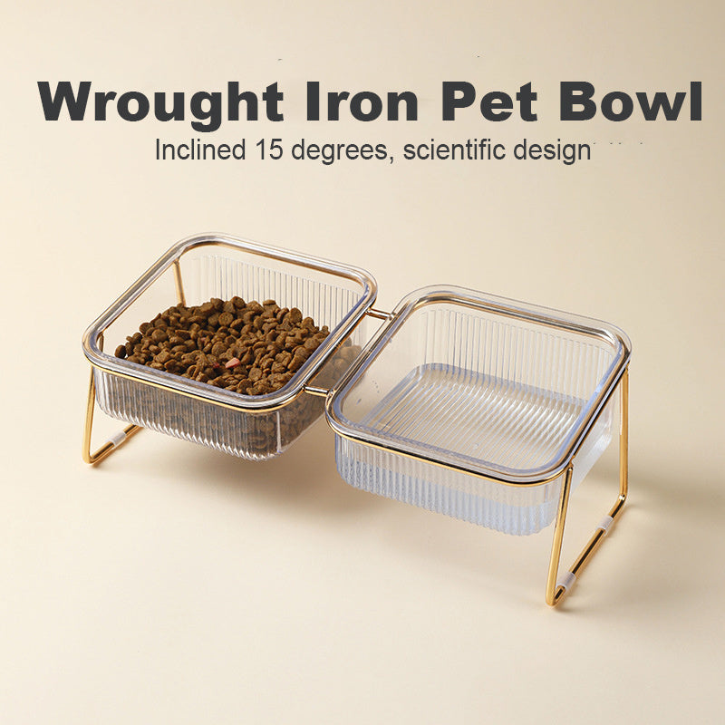 Cat Oblique Mouth Cervical Vertebra Drinking Bowl
