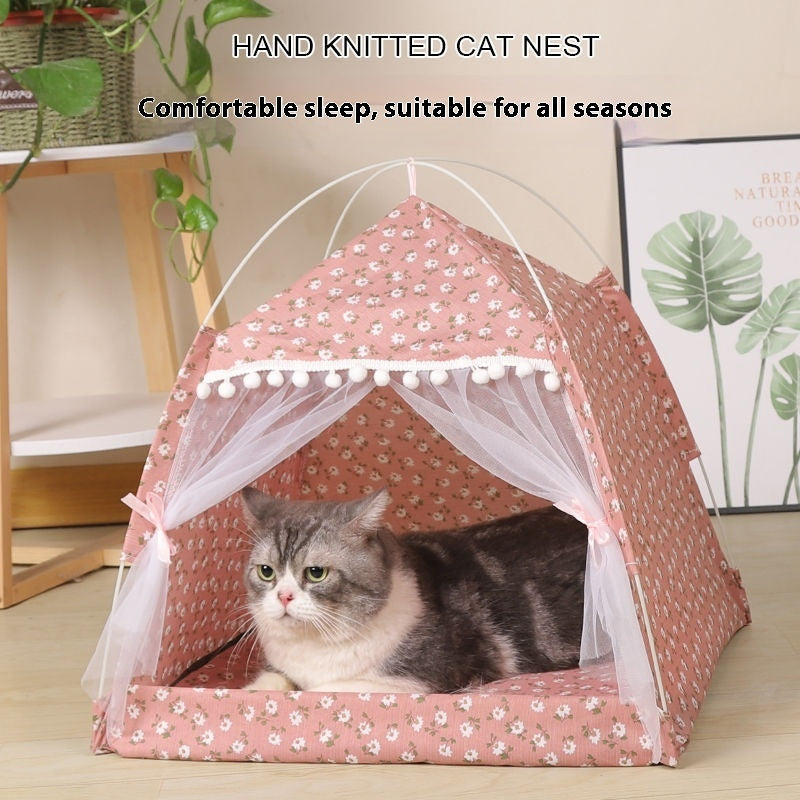 Four-corner Tent Cat Nest Foldable